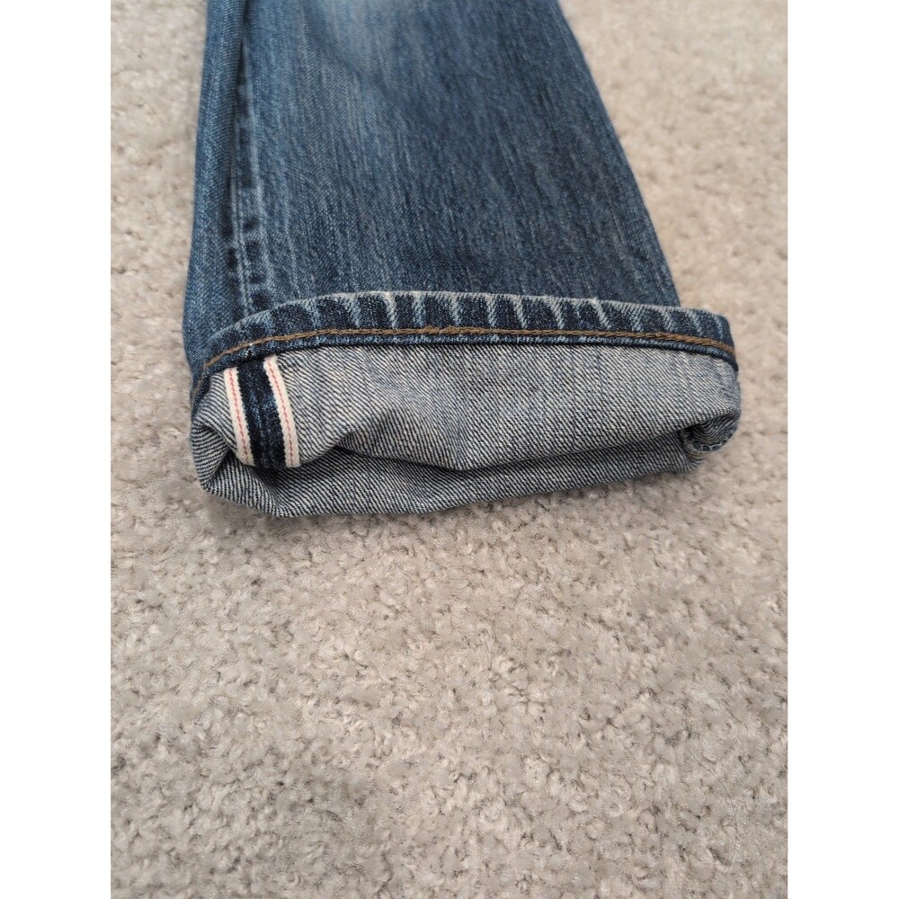Levi's 505-0217 Big E Selvedge Talon 42 Zipper Jeans Men's Size 30x32 Distressed - Picture 8 of 16